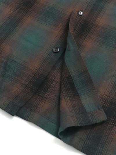 画像4: CALTOP FL PLAID S/S SHIRT GREEN/BROWN