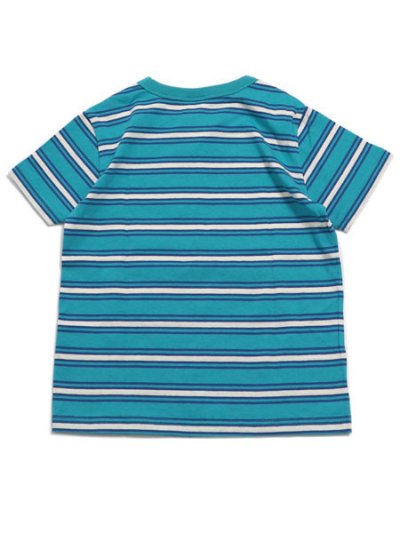 画像2: 【KIDS】CHAMPION KIDS BORDER S/S TEE-TEAL BLUE