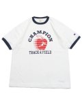 CHAMPION S/S RINGER TEE-WHITE/NAVY