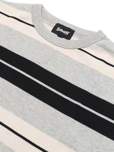 画像3: SCHOTT O.G. BORDER TEE GREY