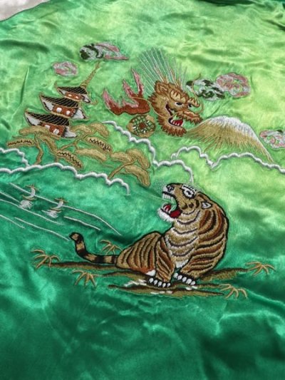 画像4: 【送料無料】SCHOTT RAYON SUKA ASING JACKET GREEN