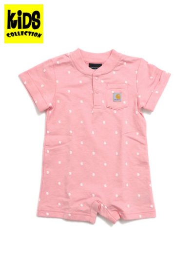 画像1: 【KIDS】CARHARTT KIDS INF SS FRENCH TERRY ROMPER-PEONY