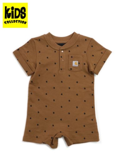 画像1: 【KIDS】CARHARTT KIDS INF SS FRENCH TERRY ROMPER-C.BROWN