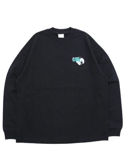 画像1: WHIMSY SOCKS GUN L/S TEE BLACK