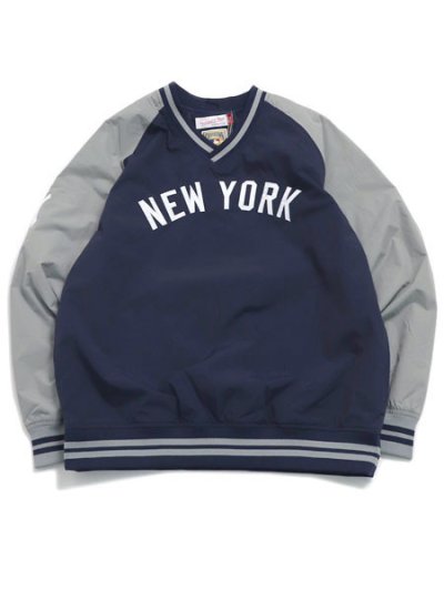 画像1: 【送料無料】MITCHELL & NESS NYLON PULLOVER VINTAGE LOGO YANKEES