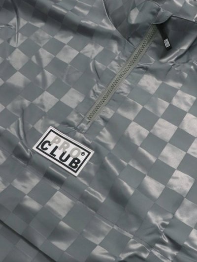 画像4: 【SALE】【送料無料】PRO CLUB COMFORT SATIN CHECKERED PULLOVER SILVER