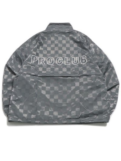 画像2: 【送料無料】PRO CLUB COMFORT SATIN CHECKERED PULLOVER SILVER