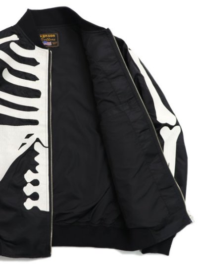 画像5: 【送料無料】VANSON NYLON TWILL JACKET BLACK/WHITE