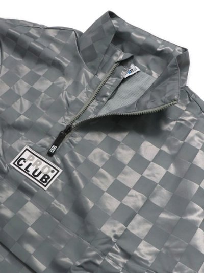 画像3: 【SALE】【送料無料】PRO CLUB COMFORT SATIN CHECKERED PULLOVER SILVER