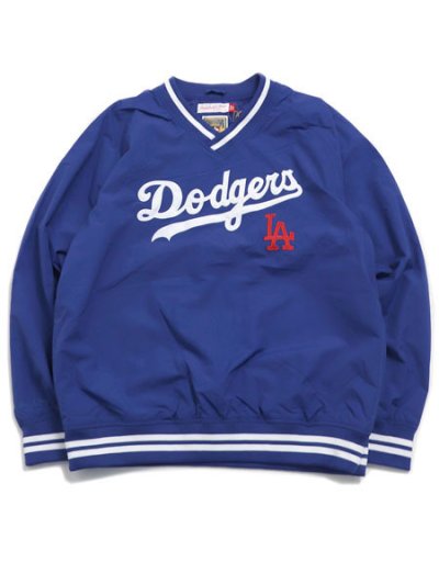 画像1: 【送料無料】MITCHELL & NESS NYLON PULLOVER VINTAGE LOGO DODGERS