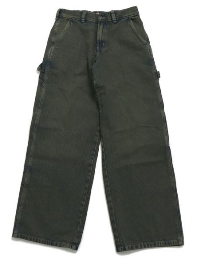 画像1: 【送料無料】DICKIES LOOSE DENIM PAINTER GREEN TONE FADE