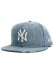 画像1: NEW ERA 59FIFTY DAMAGED DENIM YANKEES WASH DENIM (1)
