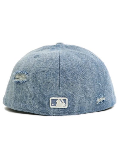 画像4: NEW ERA 59FIFTY DAMAGED DENIM YANKEES WASH DENIM