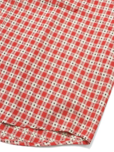 画像4: 【送料無料】WHIMSY SOCKS STICHED GINGHAM SS SHIRT RED