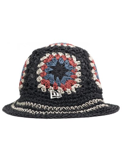画像3: NEW ERA CROCHET KNIT PAPER BUCKET BK/SND/RYL/LOG