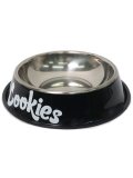 COOKIES CLOTHING POWDER COATED STAINLESS STEEL DOG BOWL