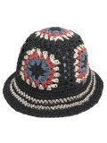 NEW ERA CROCHET KNIT PAPER BUCKET BK/SND/RYL/LOG