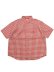 画像1: 【送料無料】WHIMSY SOCKS STICHED GINGHAM SS SHIRT RED (1)