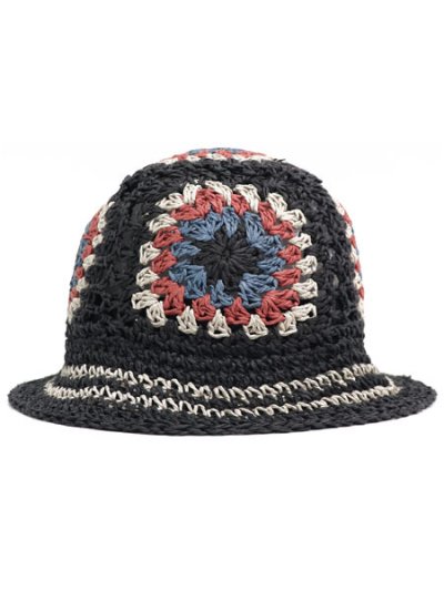 画像2: NEW ERA CROCHET KNIT PAPER BUCKET BK/SND/RYL/LOG