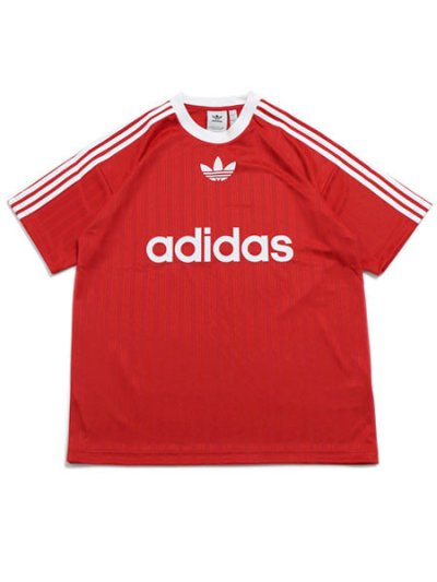 画像1: ADIDAS ADICOLOR POLY TEE-BETTER SCARLET/WHITE