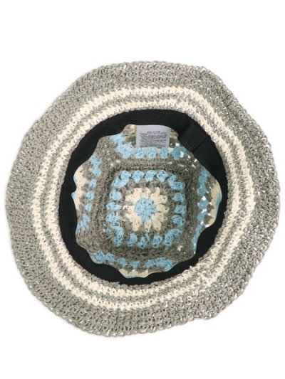 画像4: NEW ERA CROCHET KNIT PAPER BUCKET BEG/CRM WH/BLU