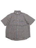 【送料無料】WHIMSY SOCKS STICHED GINGHAM SS SHIRT NAVY