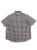 画像1: 【送料無料】WHIMSY SOCKS STICHED GINGHAM SS SHIRT NAVY (1)
