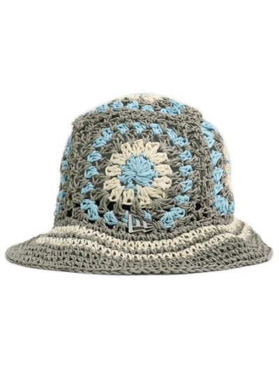 画像3: NEW ERA CROCHET KNIT PAPER BUCKET BEG/CRM WH/BLU