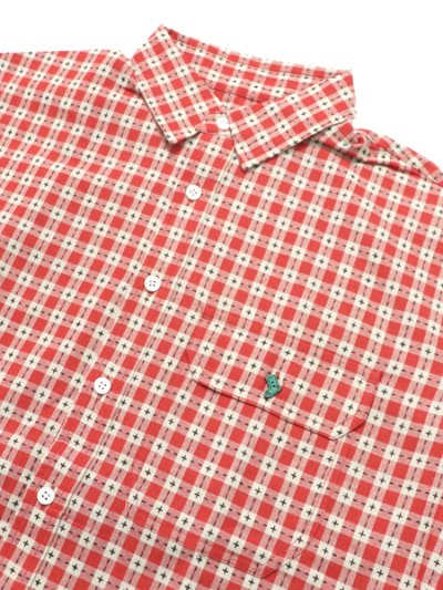 画像3: 【送料無料】WHIMSY SOCKS STICHED GINGHAM SS SHIRT RED