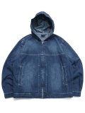 【送料無料】INTERBREED MASH UP DENIM HOODIE BLACK