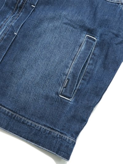 画像4: 【送料無料】INTERBREED MASH UP DENIM HOODIE BLACK