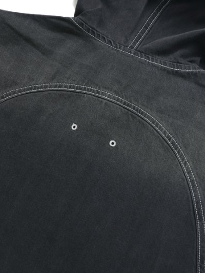 画像5: 【送料無料】INTERBREED MASH UP DENIM HOODIE BLACK