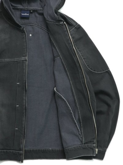 画像7: 【送料無料】INTERBREED MASH UP DENIM HOODIE BLACK