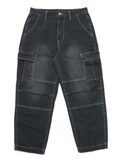 画像1: 【送料無料】INTERBREED ENGINEER DENIM CARGO PANTS BLACK