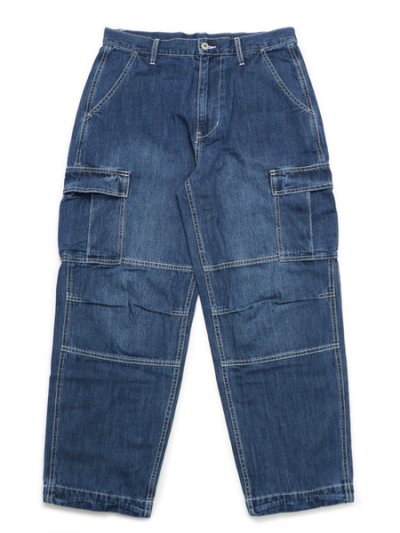 画像1: 【送料無料】INTERBREED ENGINEER DENIM CARGO PANTS INDIGO