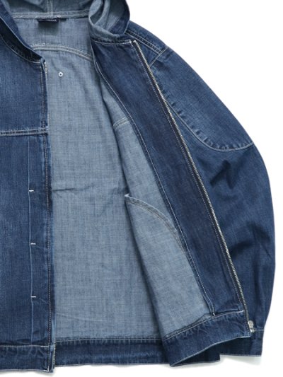 画像7: 【送料無料】INTERBREED MASH UP DENIM HOODIE BLACK