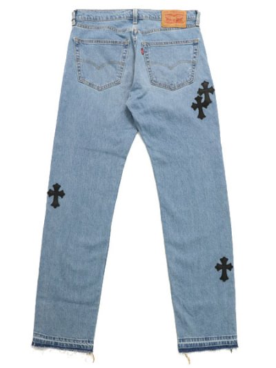画像2: 【送料無料】ADVANCE LEVIS 505 CROSS LEATHER LT BLUE BLACK