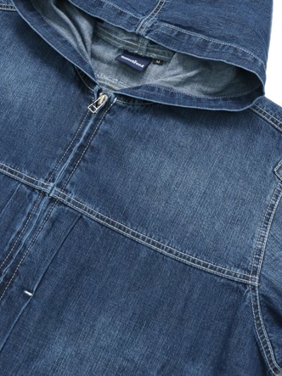 画像3: 【送料無料】INTERBREED MASH UP DENIM HOODIE BLACK