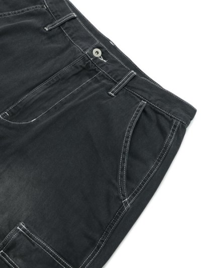 画像3: 【送料無料】INTERBREED ENGINEER DENIM CARGO PANTS BLACK