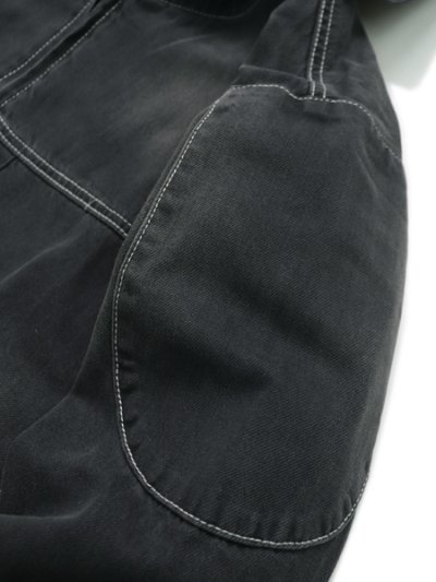 画像6: 【送料無料】INTERBREED MASH UP DENIM HOODIE BLACK