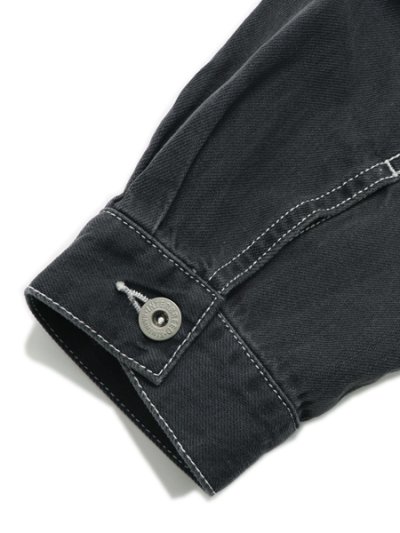 画像8: 【送料無料】INTERBREED MASH UP DENIM HOODIE BLACK