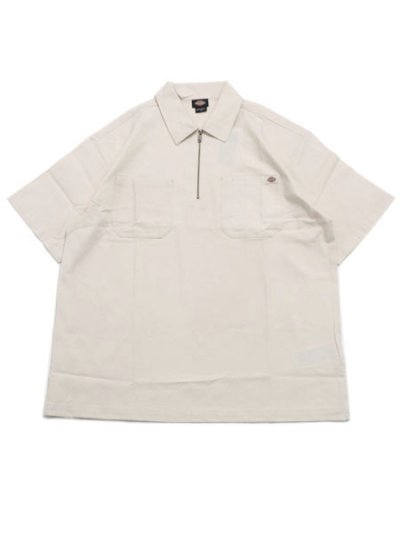 画像1: DICKIES RANCH QUARTER ZIP S/S SHIRT WHITECAP GRY