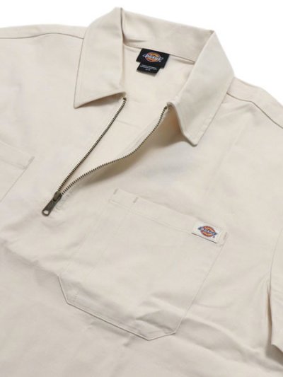 画像4: 【SALE】DICKIES RANCH QUARTER ZIP S/S SHIRT WHITECAP GRY