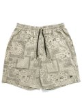 NEW ERA FLORAL PAISLEY WOVEN SHORT PANTS STONE
