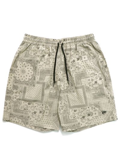 画像1: NEW ERA FLORAL PAISLEY WOVEN SHORT PANTS STONE