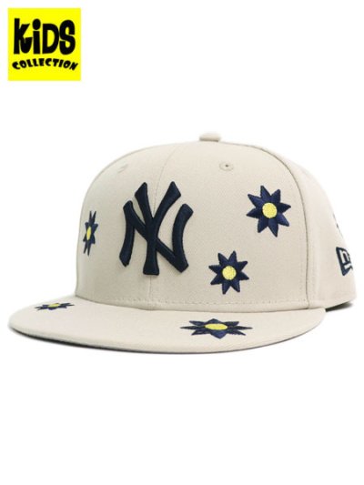 画像1: 【KIDS】NEW ERA YOUTH 9FIFTY FLOWER EMBROIDERY YANKEES
