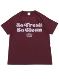 Rap Attack SO FRESH SO CLEAN TEE BURGUNDY