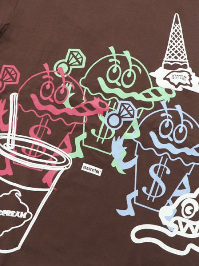 画像3: 【送料無料】ICECREAM THE GANG OVERSIZED TEE BROWN STONE