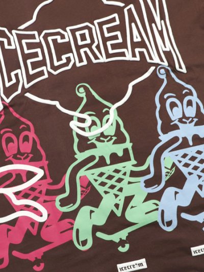 画像4: 【送料無料】ICECREAM THE GANG OVERSIZED TEE BROWN STONE
