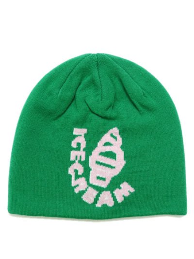 画像1: ICECREAM JACQUARD BEANIE ICECREAM GREEN